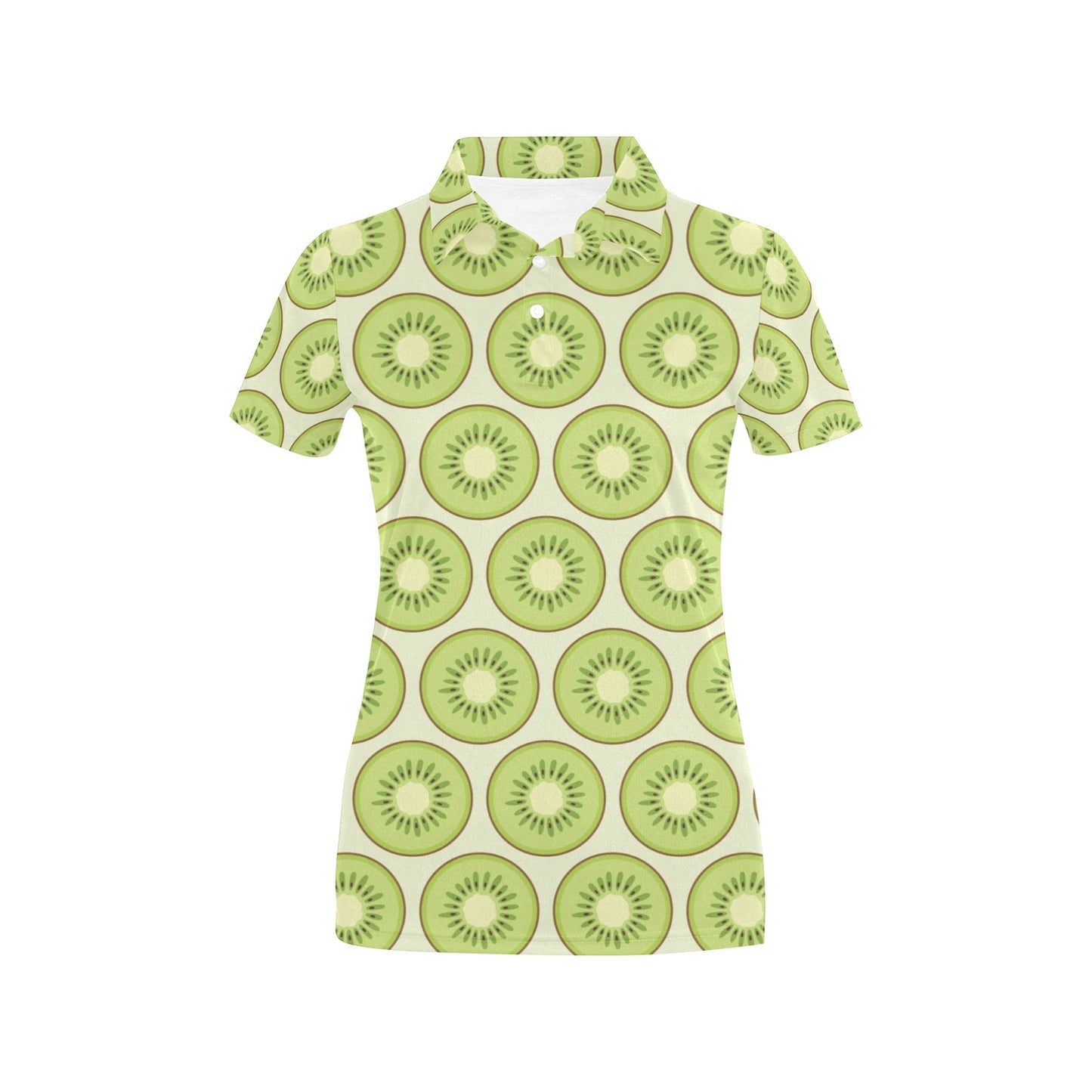 Kiwi Pattern Print Design KW02 Women's Polo Shirt