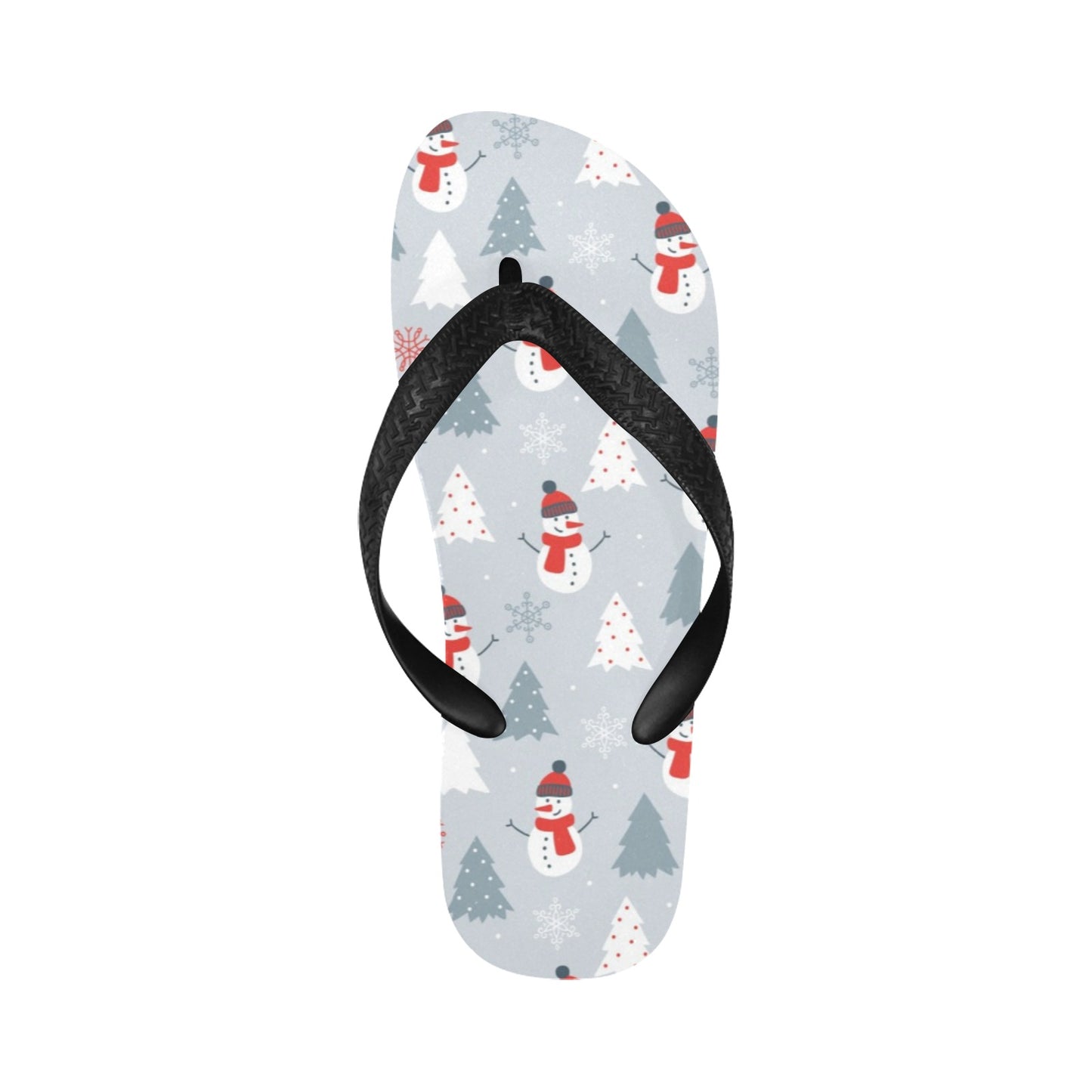Snowman Print Design LKS302 Flip Flops