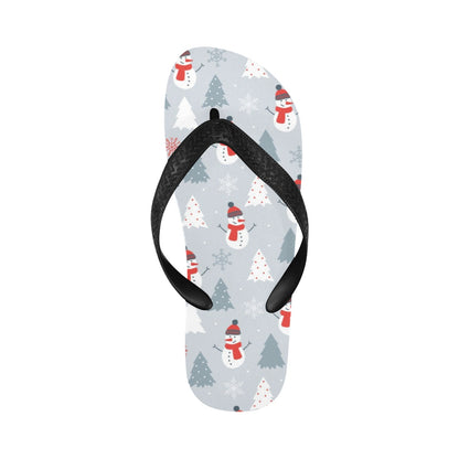 Snowman Print Design LKS302 Flip Flops