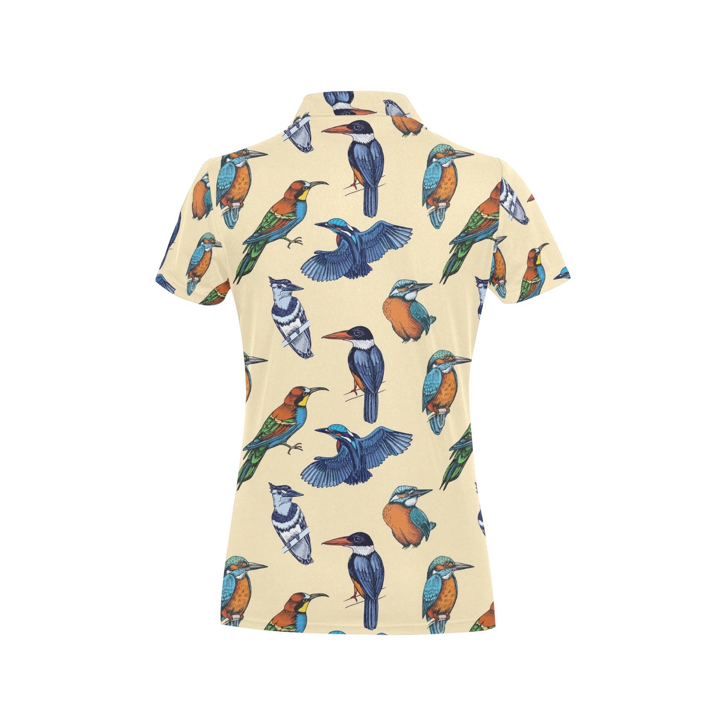 Kingfisher Bird Pattern Print Design 04 Women's Polo Shirt