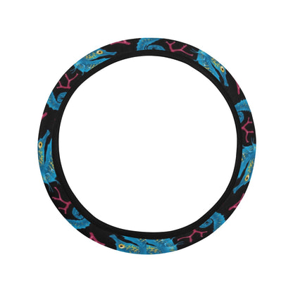 SeaHorse Print Design LKS401 Steering Wheel Cover with Elastic Edge