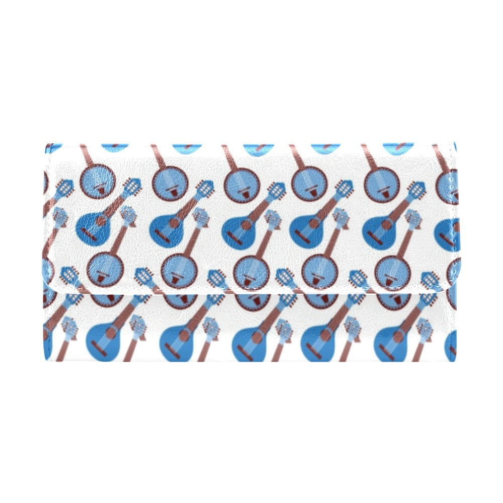 Banjo Print Design LKS401 Women's Trifold Wallet