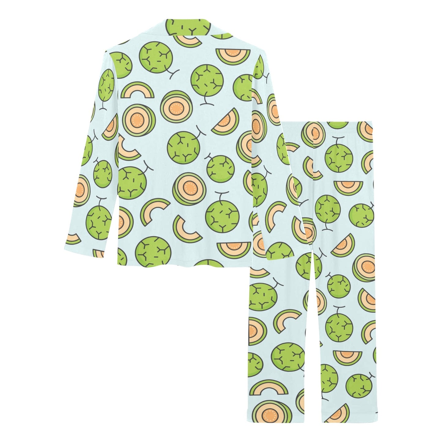 Cantaloupe Pattern Print Design 02 Women's Long Pajama Set