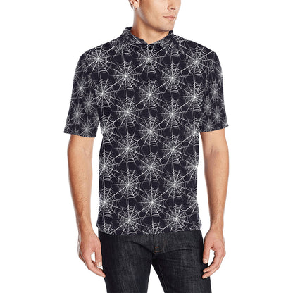 Spider Web Print Design LKS303 Men Polo Shirt