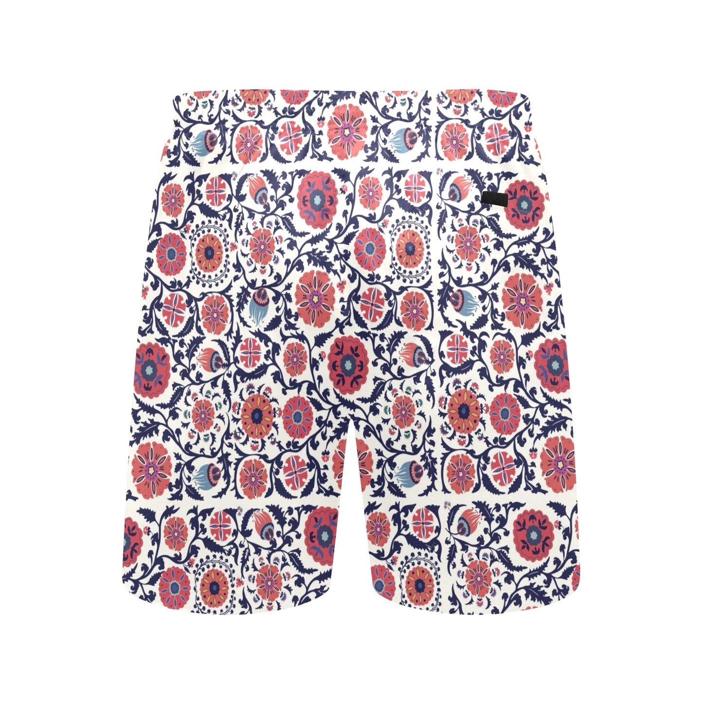 Suzani Print Design LKS304 Men's Swim Trunks Beach Shorts