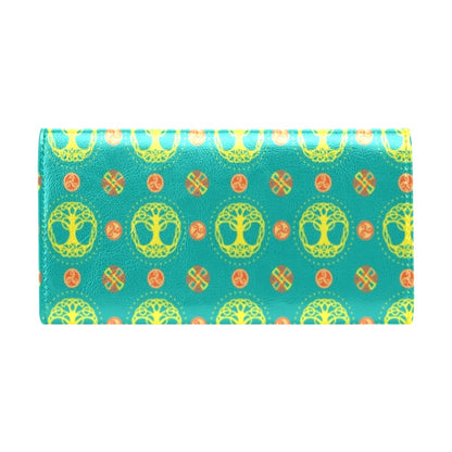 Celtic Tree of Life Print Pattern Women's Trifold Wallet