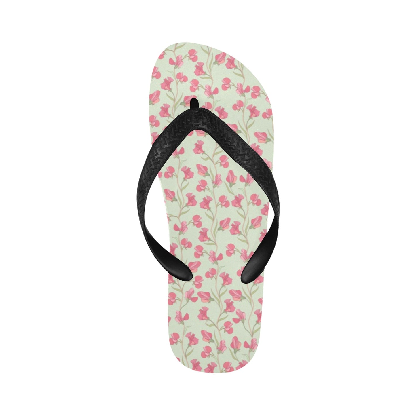 Sweet Pea Print Design LKS301 Flip Flops