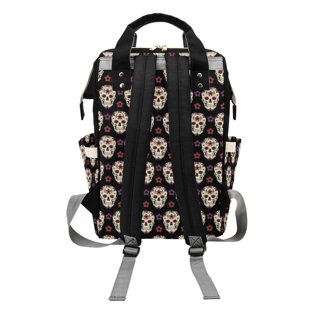 Sugar Skull Print Design LKS304 Diaper Bag Backpack