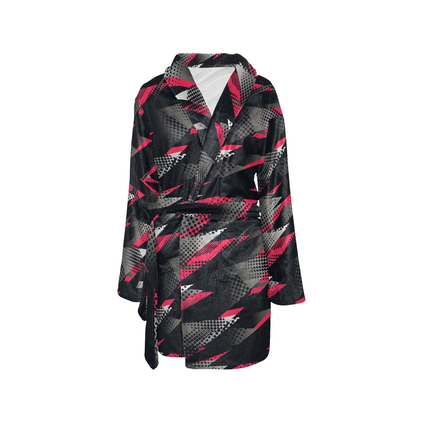 Racing Style Pattern Print Design A04 Women's Fleece Robe