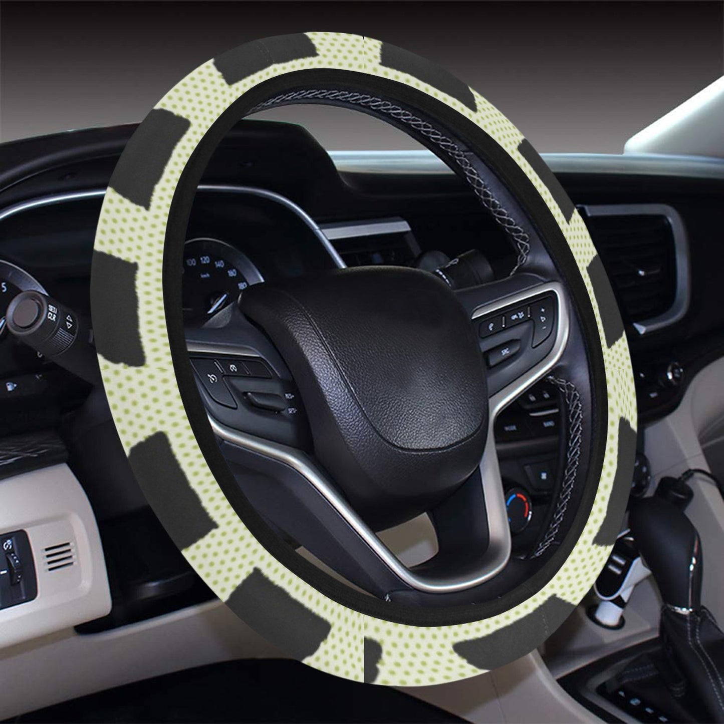 Scottish Terriers Print Design LKS304 Steering Wheel Cover with Elastic Edge