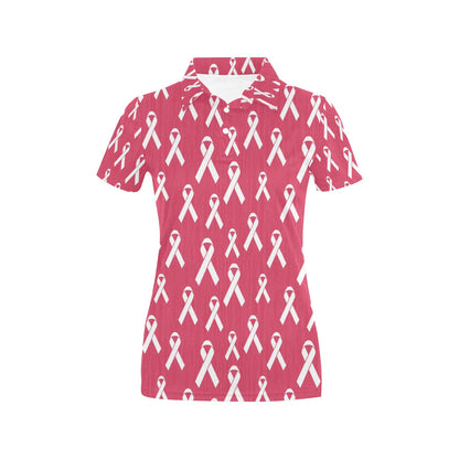 Breast Cancer Awareness Symbol Women's Polo Shirt