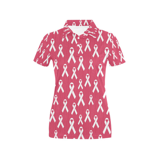 Breast Cancer Awareness Symbol Women's Polo Shirt