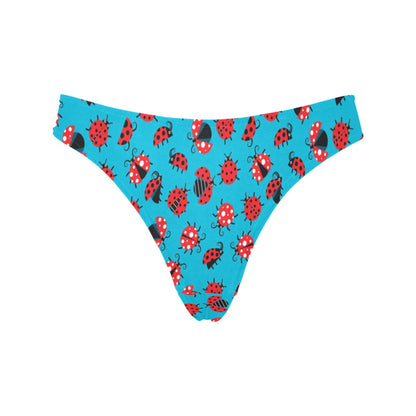 Ladybug Action Print Pattern Women's Thongs