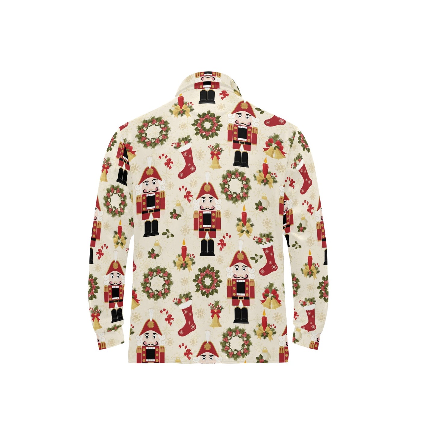 Nutcracker Pattern Print Design A01 Long Sleeve Polo Shirt For Men's
