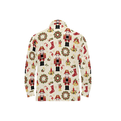 Nutcracker Pattern Print Design A01 Long Sleeve Polo Shirt For Men's