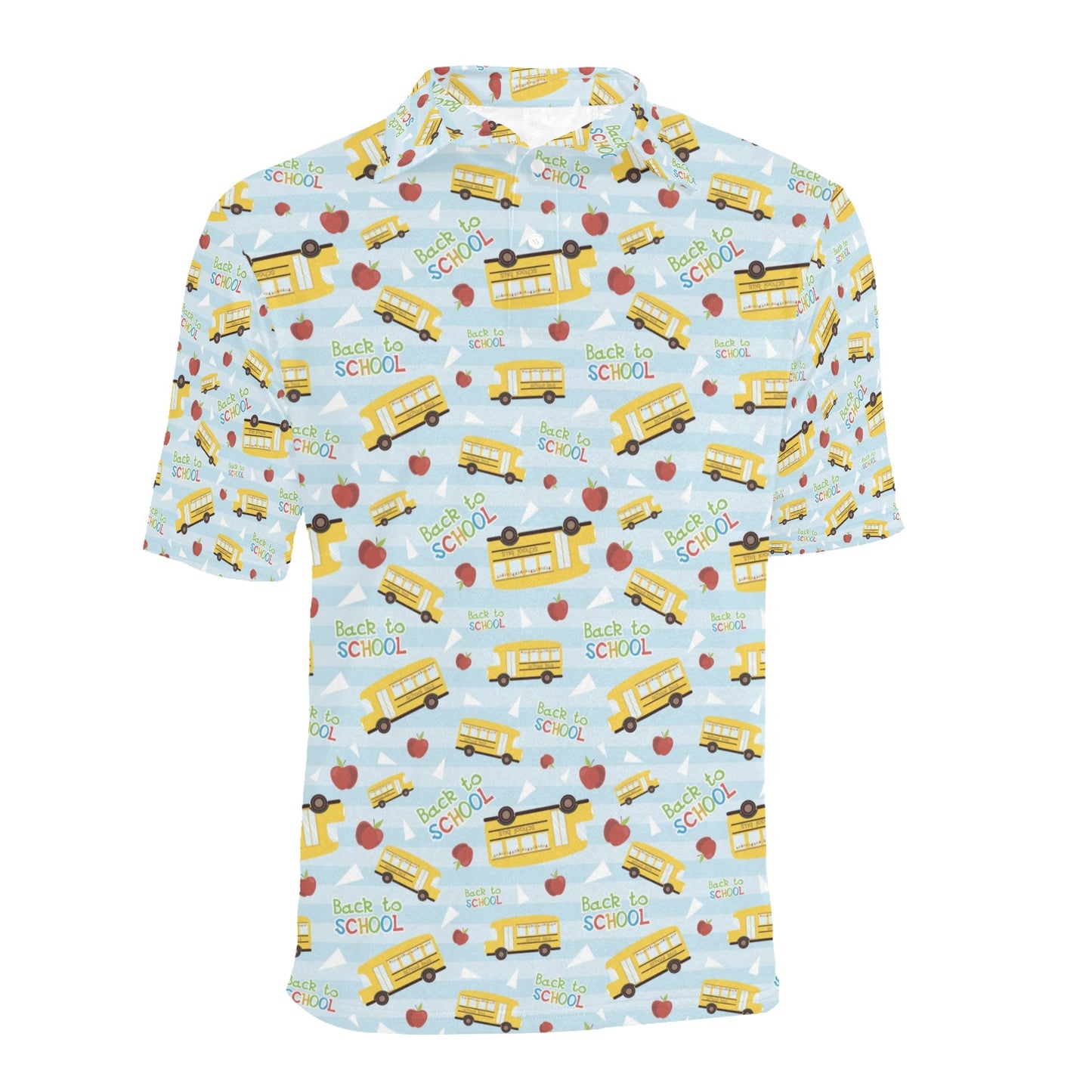 School Bus Back To School Print Design LKS303 Men Polo Shirt