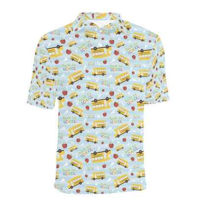 School Bus Back To School Print Design LKS303 Men Polo Shirt