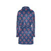 Star Red Blue Print Design LKS301 Women's Fleece Robe