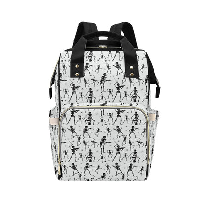 Skeleton Music Player Print Design LKS303 Diaper Bag Backpack