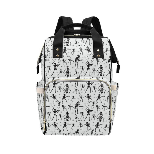 Skeleton Music Player Print Design LKS303 Diaper Bag Backpack