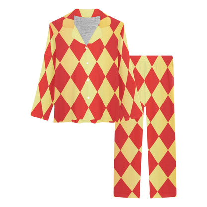 Harlequin Pattern Print Design 03 Women's Long Pajama Set