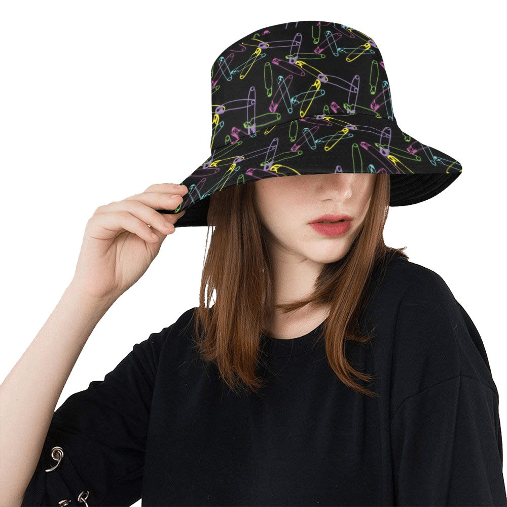 Safety Pin Print Design LKS304 Unisex Bucket Hat