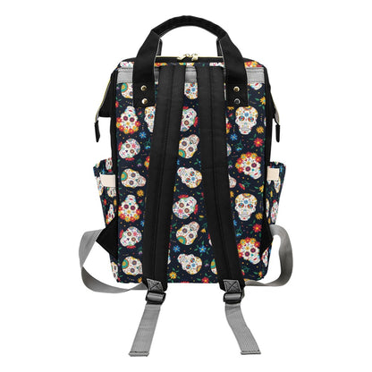 Sugar Skull Print Design LKS305 Diaper Bag Backpack