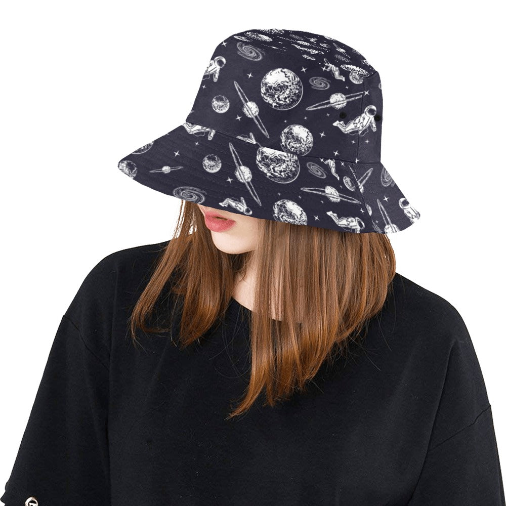 Space Astronaut Print Design LKS302 Unisex Bucket Hat