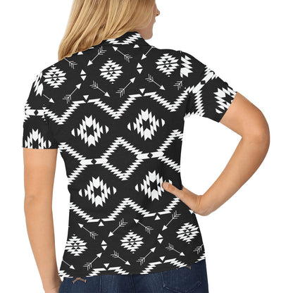 Native Pattern Print Design A04 Women's Polo Shirt