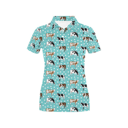 Cattle Print Design LKS405 Women's Polo Shirt