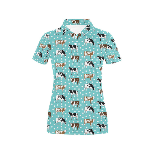 Cattle Print Design LKS405 Women's Polo Shirt