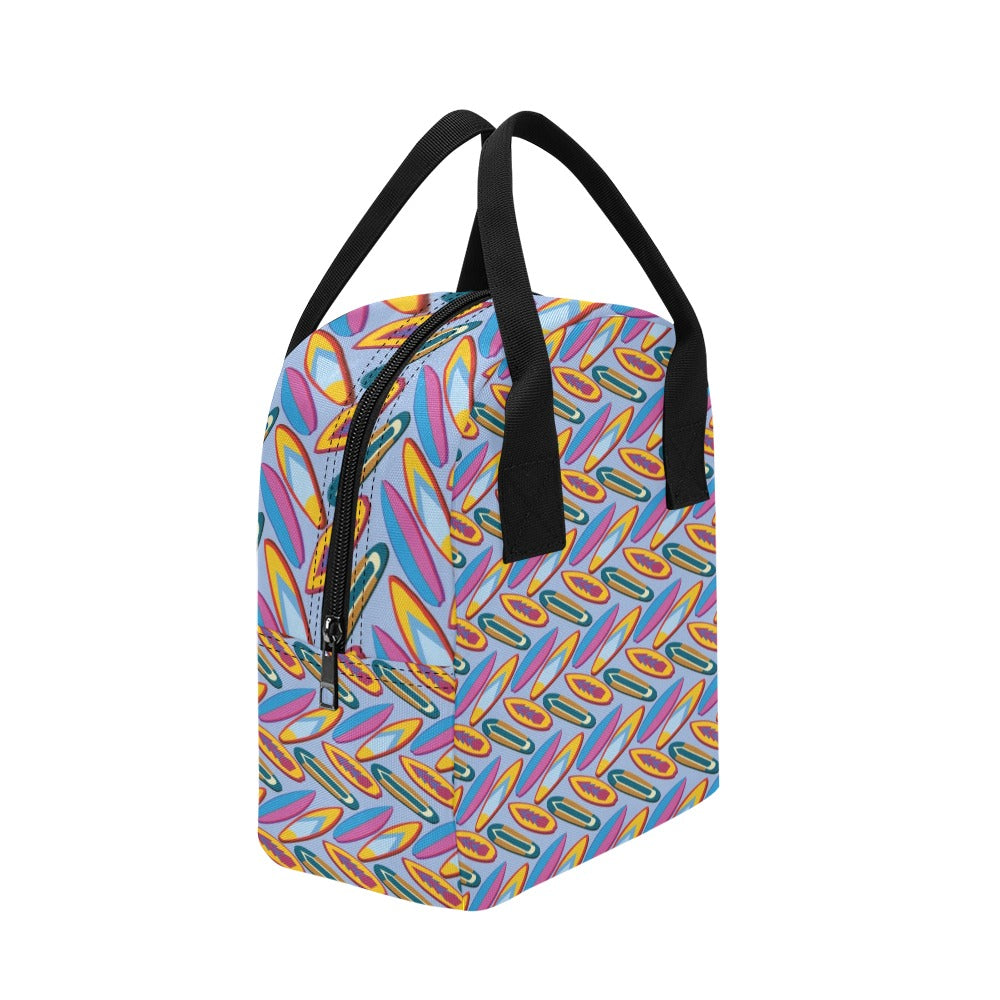 Surfboard Pattern Print Design LKS303 Insulated Lunch Bag