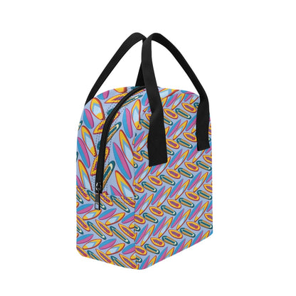 Surfboard Pattern Print Design LKS303 Insulated Lunch Bag