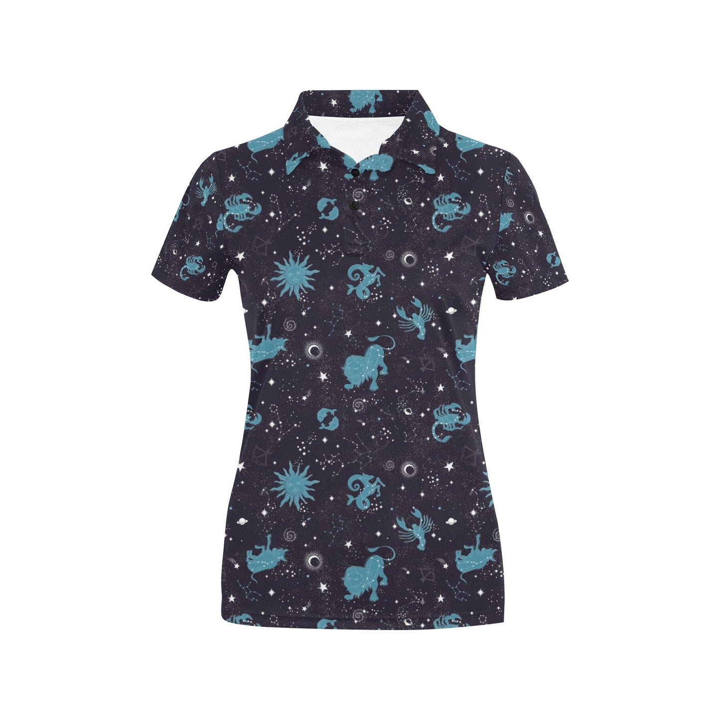 Zodiac Print Design LKS303 Women's Polo Shirt