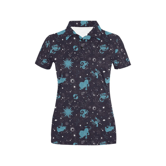 Zodiac Print Design LKS303 Women's Polo Shirt