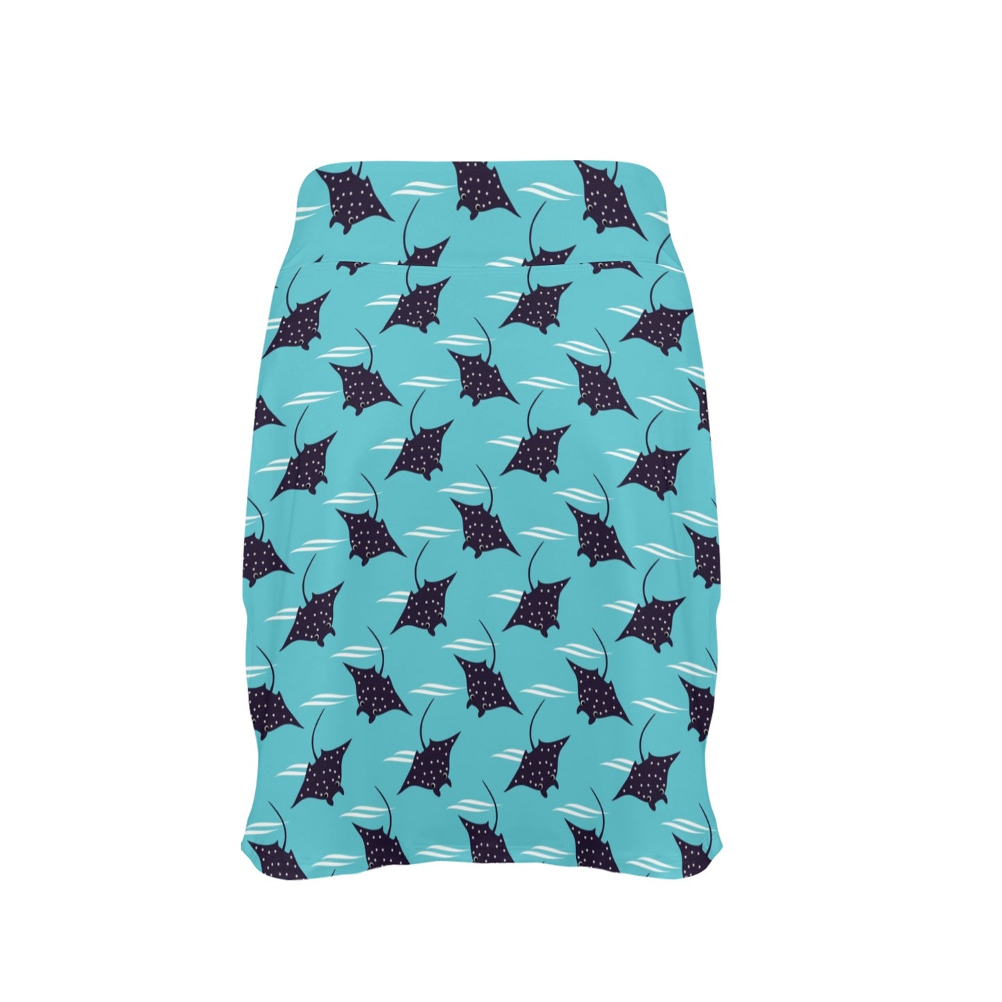 Manta Ray Print Design LKS403 17" Golf & Pickleball Skort with Pockets