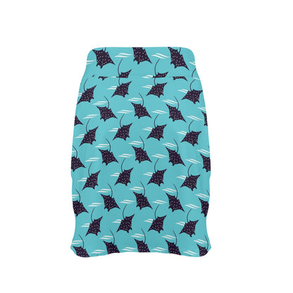 Manta Ray Print Design LKS403 17" Golf & Pickleball Skort with Pockets