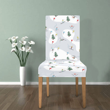 Ski Print Design LKS305 Dining Chair Slipcover