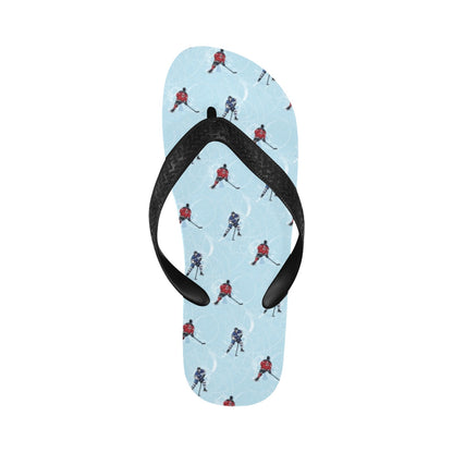 Hockey Player Print Design LKS302 Flip Flops