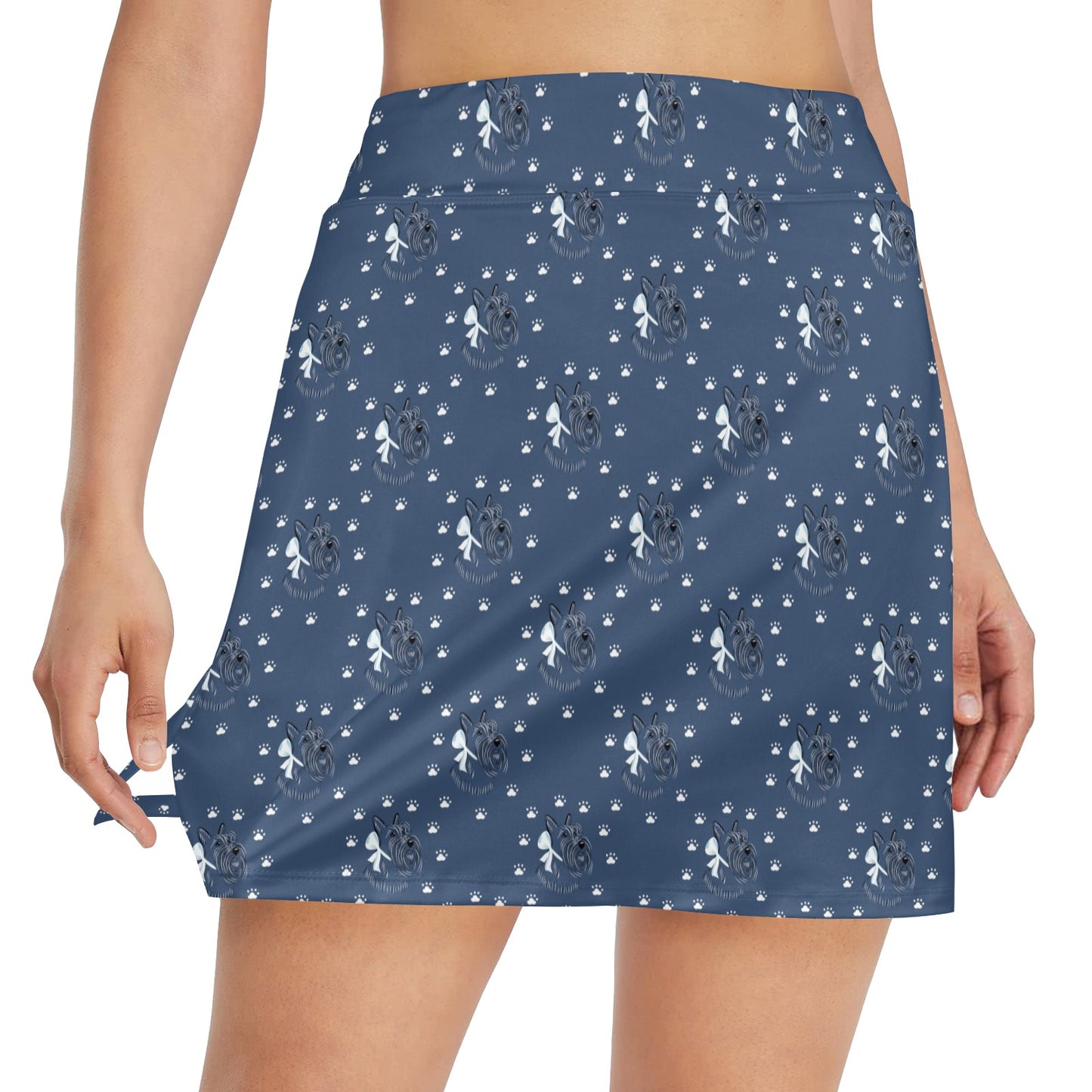 Scottish Terriers Print Design LKS307 17" Golf & Pickleball Skort with Pockets