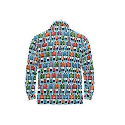 Nutcracker Pattern Print Design A02 Long Sleeve Polo Shirt For Men's