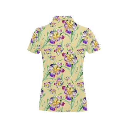 Iris Pattern Print Design IR06 Women's Polo Shirt