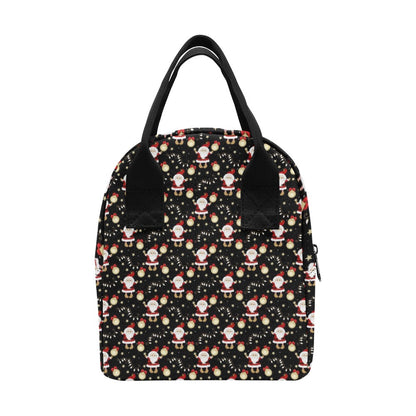 Santa Christmas Themed Print Design LKS307 Insulated Lunch Bag