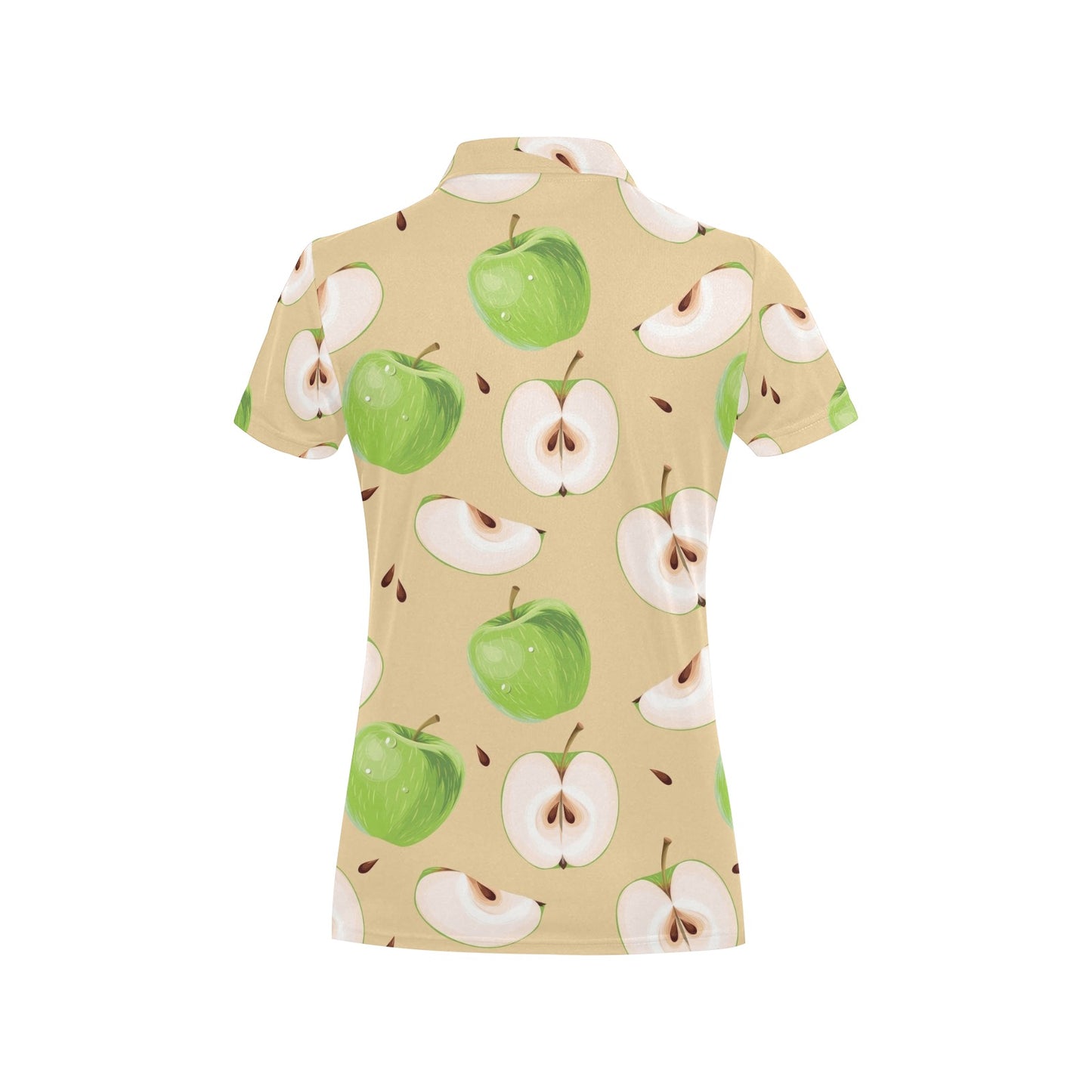 Apple Pattern Print Design AP07 Women's Polo Shirt