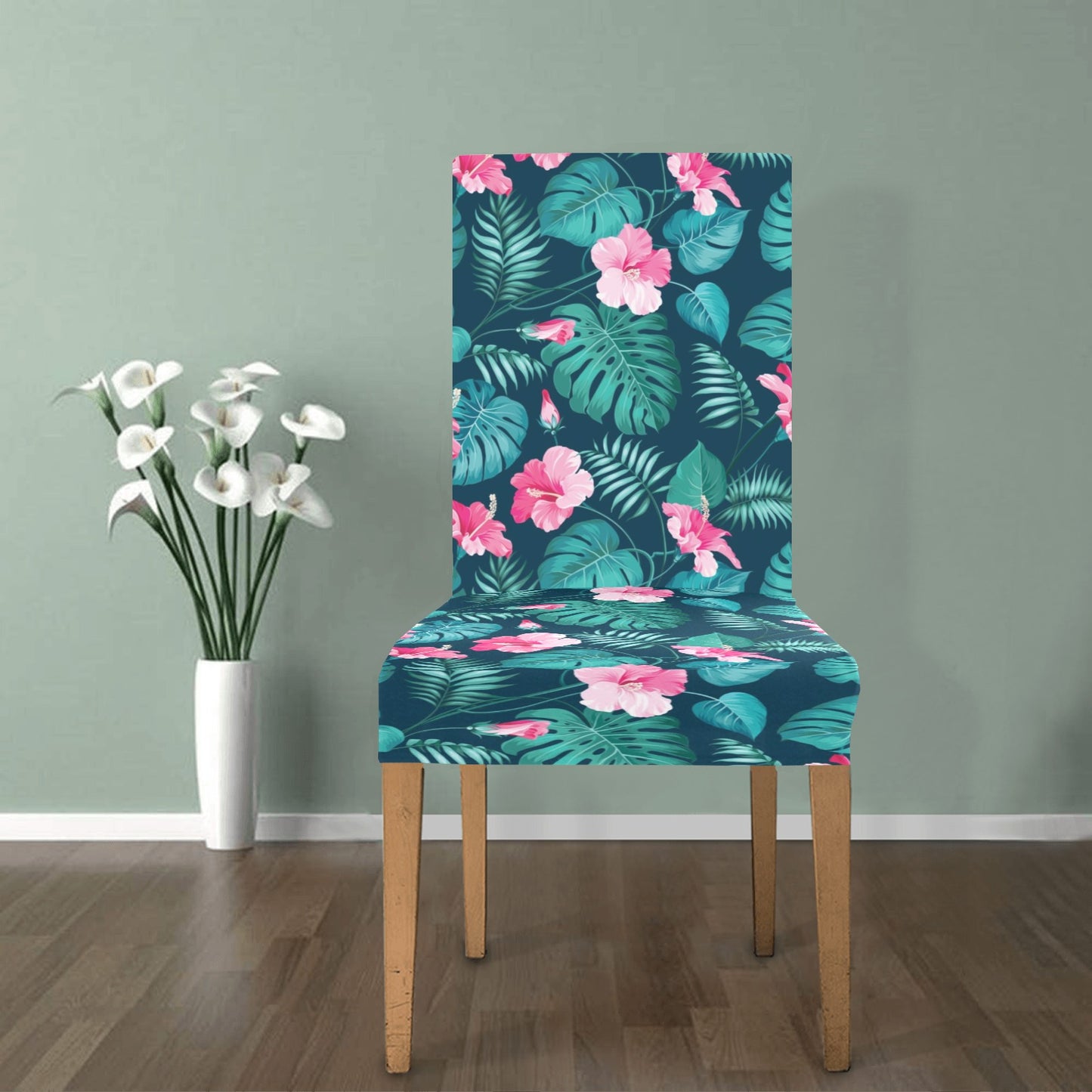 Summer Floral Print Design LKS301 Dining Chair Slipcover