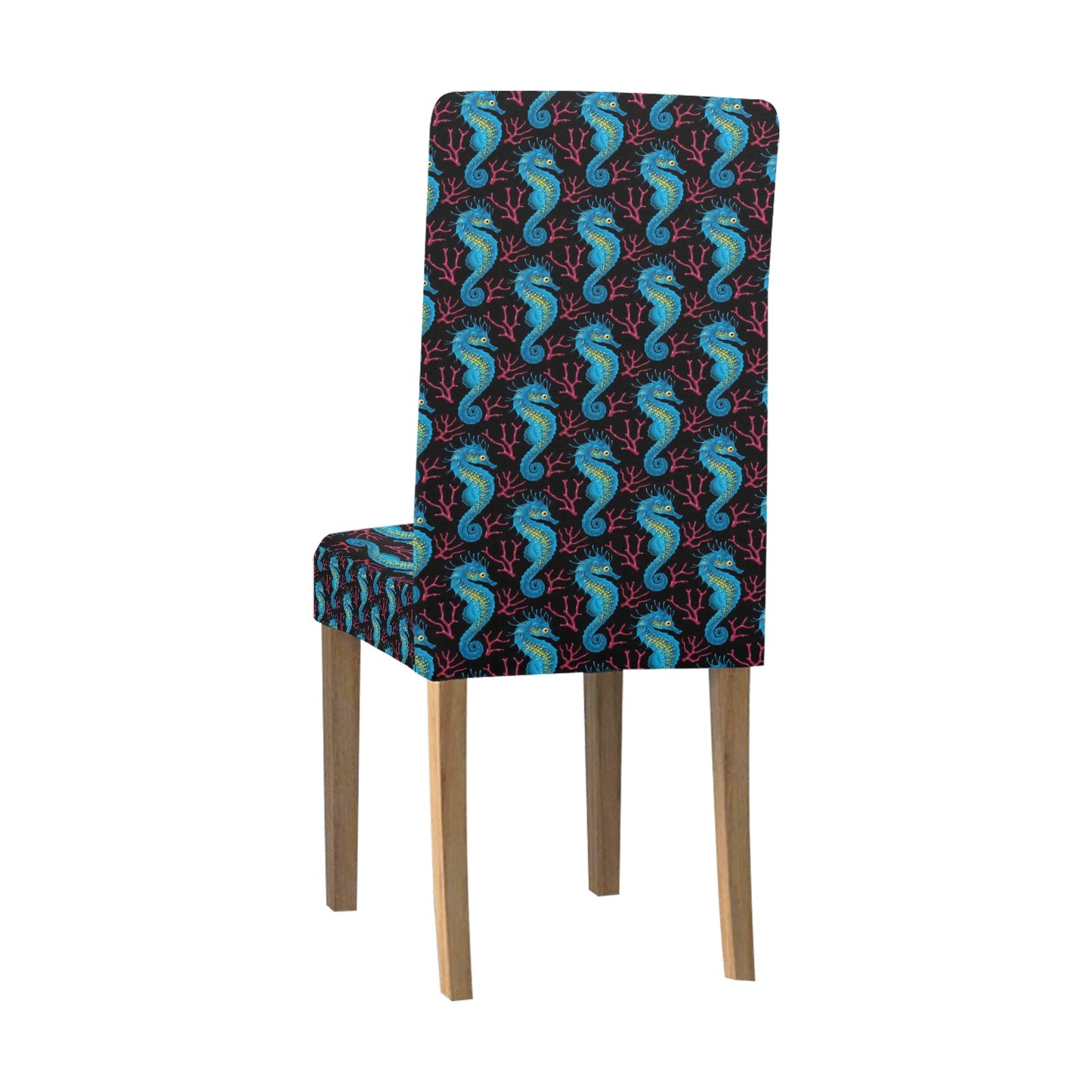 SeaHorse Print Design LKS401 Dining Chair Slipcover