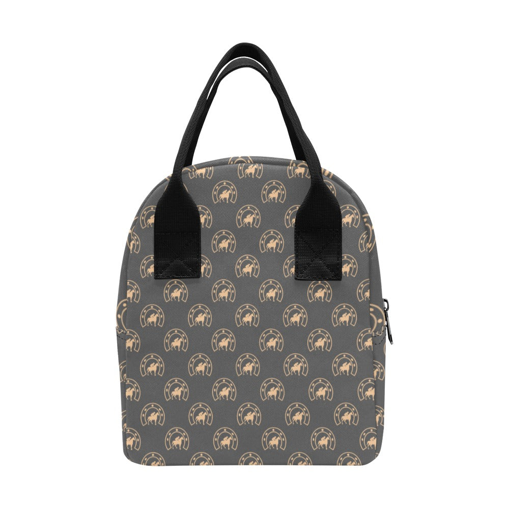 Horseshoe Print Design LKS306 Insulated Lunch Bag