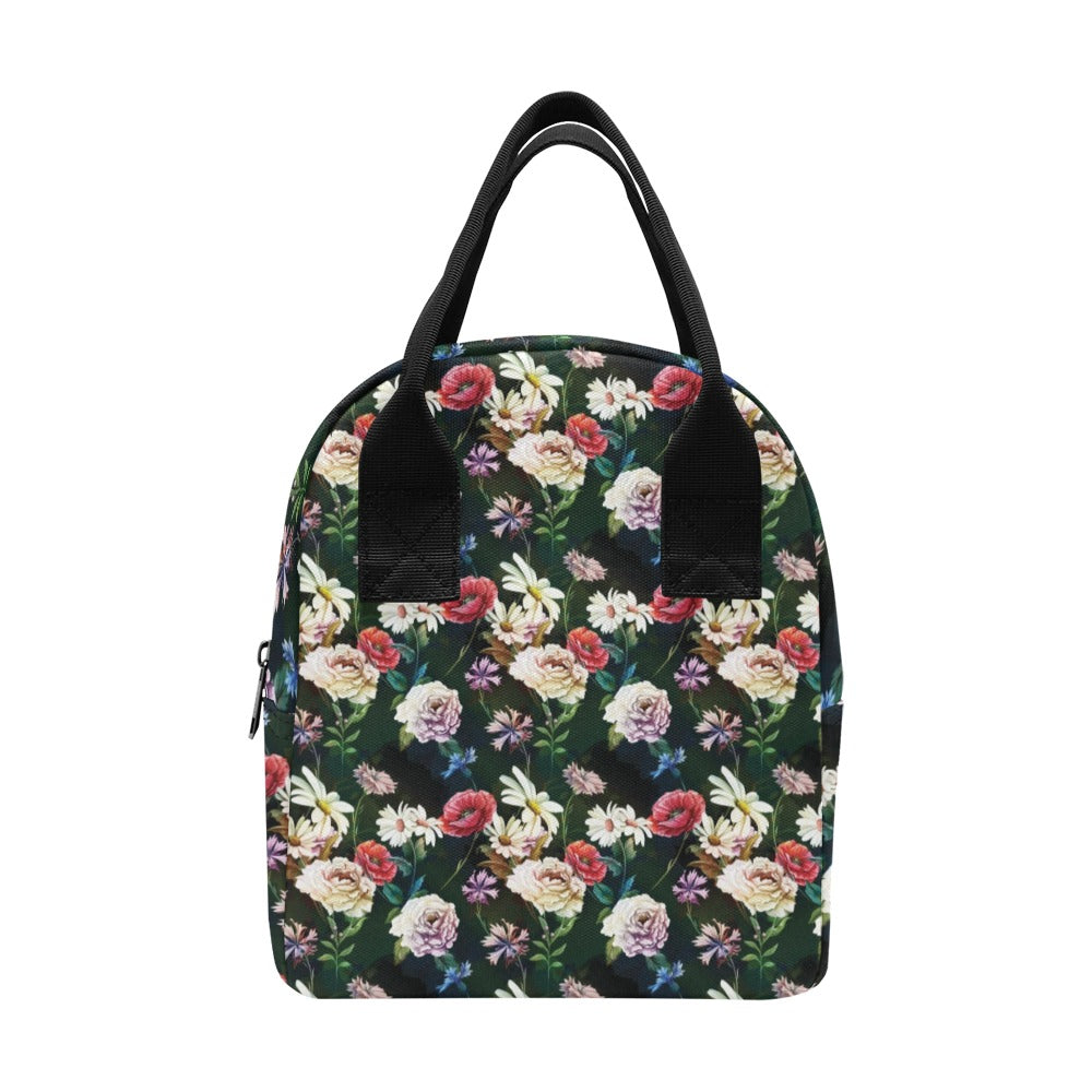 Summer Floral Print Design LKS303 Insulated Lunch Bag