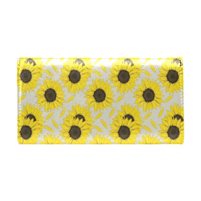 Sunflower Print Design LKS309 Women's Trifold Wallet