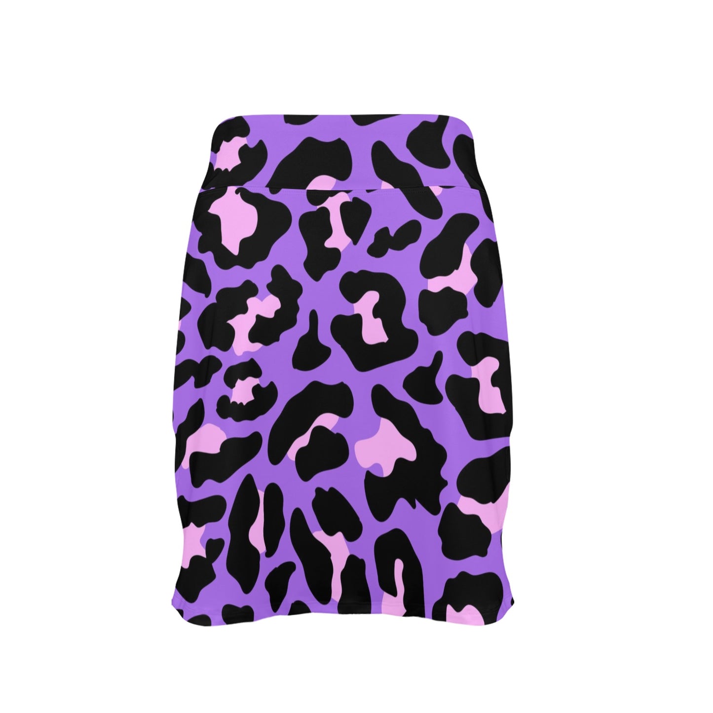 Cheetah Purple Neon Print Pattern 17" Golf & Pickleball Skort with Pockets